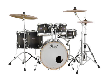 Pearl Decade Maple 6 pc Drum Set with HWP830 | Satin Black Burst 2218BB/1007T/1208T/1414F/1616F/1455S/HWP830