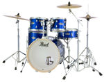 Pearl Export 5 pc Drum Set with HWP830 and SBR Cymbal Pack | High Voltage Blue 2016BB/1007T/1208T/1414F/1455S/HWP830