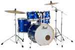 Pearl Export 5 pc Drum Set with HWP830 and SBR Cymbal Pack | High Voltage Blue 2016BB/1007T/1208T/1414F/1455S/HWP830