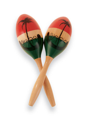 Latin Percussion Maracas CP  Wood - Painted