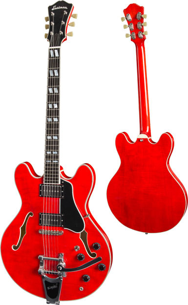 Eastman T486B RD - 16", Red Nitro gloss finish, Seymour Duncan Phat Cat P-90s, Bigsby, w/Case
