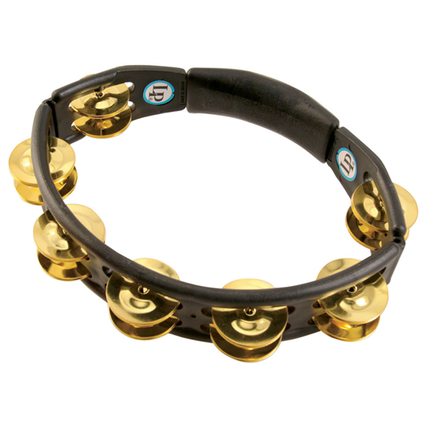 Latin Percussion LP170 Tambourine Cyclop hand held - Brass Jingles, black