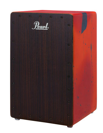 Pearl PBC-120B Primero Box Cajon | Abstract Red  19.25"T11.75W11.75D