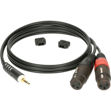 Klotz Y-kabel Stereo Minijack Han - 2X XLR Hun 1m