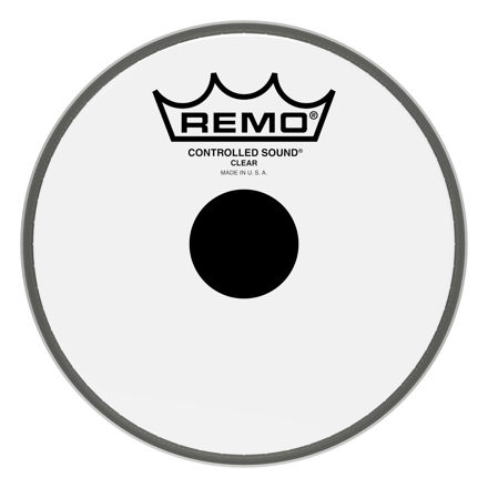 Remo 6" Controlled Sound Clear Black Dot On Top