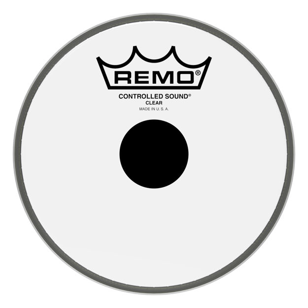 Remo 6" Controlled Sound Clear Black Dot On Top