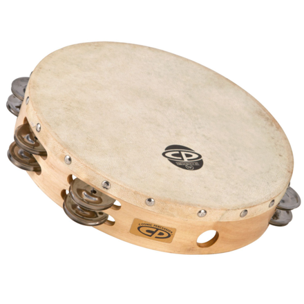 Latin Percussion Tambourine CP  Wood - 10'', double row