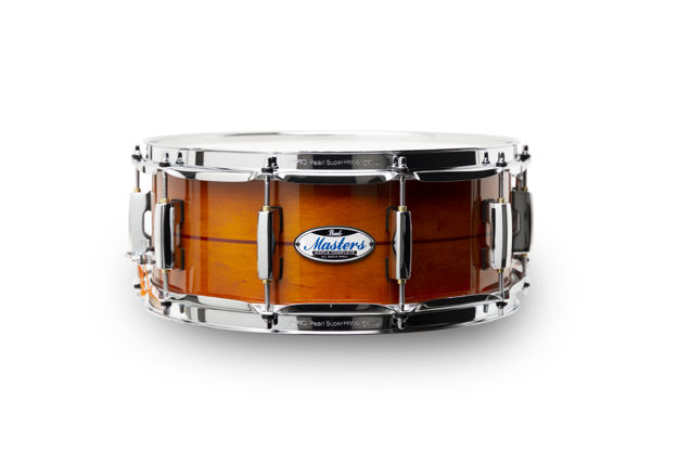 Pearl Masters Maple Complete 14"x5.5"  Snare Drum | Almond Red Stripe 14"x5.5"