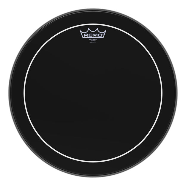 Remo 16" Pinstripe Ebony