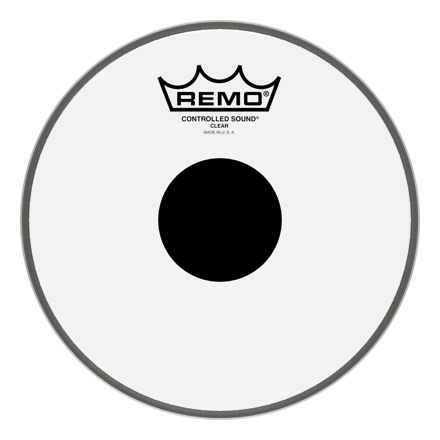 Remo 8" Controlled Sound Clear Black Dot On Top