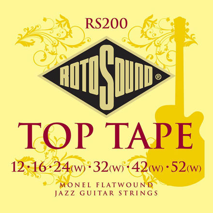 Rotosound RS200 Top Tape Flat Wound 12-52
