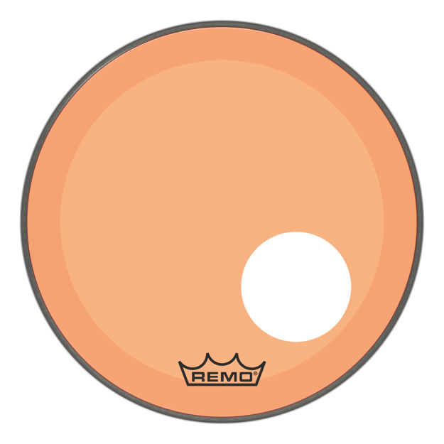 Remo 18" Powerstroke P3 Colortone Orange Offset Hole Basstromme