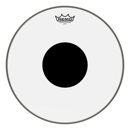 Remo 15" Controlled Sound Clear Black Dot On Top