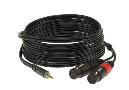 Klotz overgangskabel | 3,5mm jack - 2x XLR F, 3m