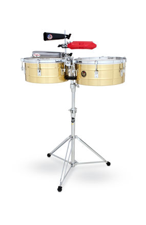 Latin Percussion LP257-B Tito Puente Solid Brass - Timbale set 14"/15"