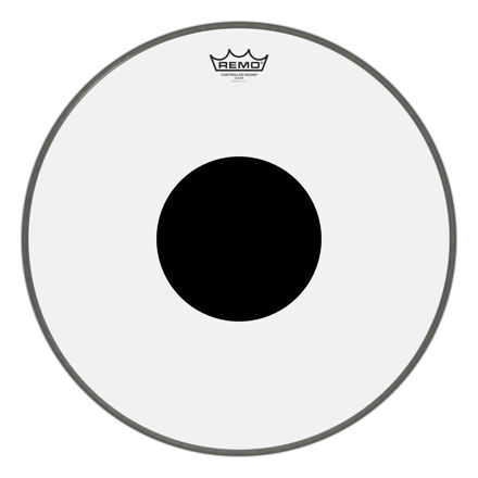 Remo 18" Controlled Sound Clear Black Dot On Top