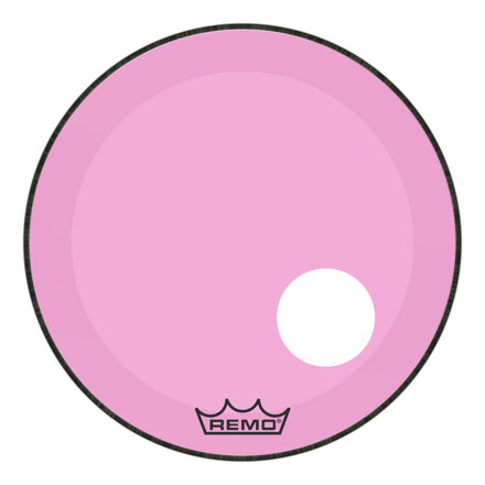 Remo Bass, Powerstroke 3, Colortone, 22" Diameter, Pink, 5" Offset Hole
