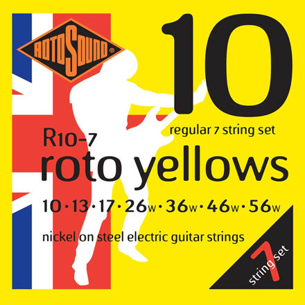 Rotosound R10-7 Roto Yellows 7-str - Regular 10-56