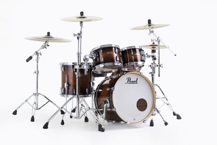 Pearl Session Studio Select 4 pc Shell Pack | Gloss Barnwood Brown 10X7TT, 12X8TT, 14X14FT, 20X14BD(BX)