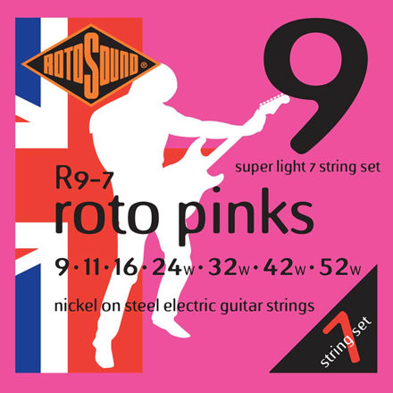 Rotosound R9-7 Roto Pinks 7-str - Super Light 9-52