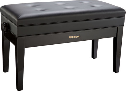 Roland RPB-D400PE PIANO BENCH, DUET SIZE, POLISHED EBONY, VINYL SEAT