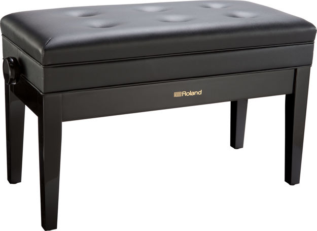 Roland RPB-D400PE PIANO BENCH, DUET SIZE, POLISHED EBONY, VINYL SEAT