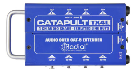 Radial Engineering Catapult TX4L - 4ch transmitter, balanced i/o, line-level trans
