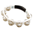 Latin Percussion LP152 Tambourine Cyclop hand held - Steel Jingles, white