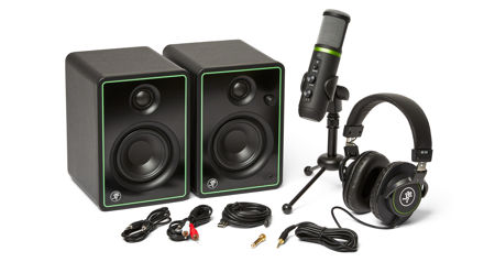 Mackie Creator Bundle | CR3-X monitors, EM-USB condenser mic, and MC-100 headphones