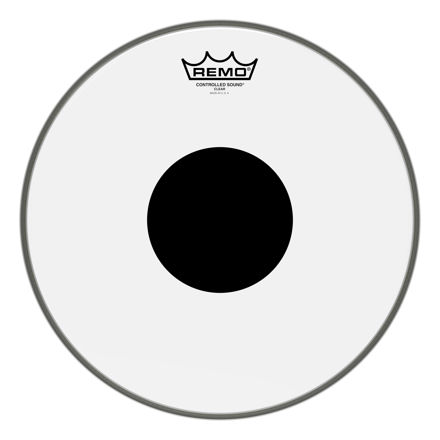 Remo 13" Controlled Sound Clear Black Dot On Top