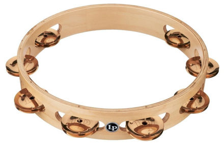 Latin Percussion Tambourine Pro 10 in Single Row Tambourin - Bronze