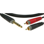 Klotz Y-kabel Stereo Jack - 2X Phono RCA 1m