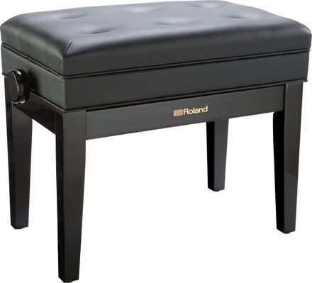 Roland RPB-400PE PIANO BENCH, POLISHED EBONY, VINYL SEAT