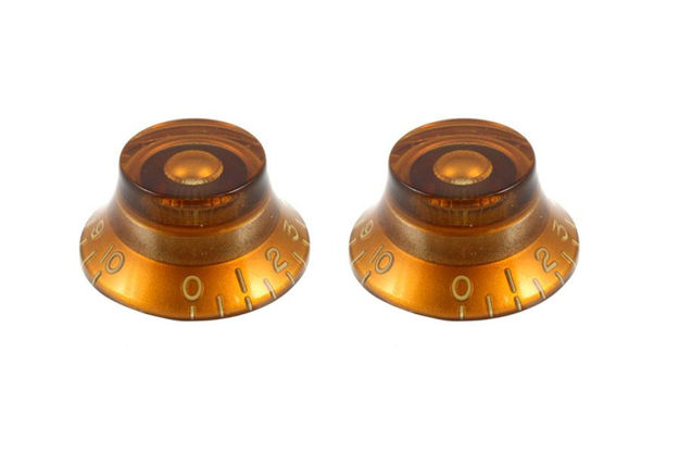 All Parts PK-0140-022 Set of 2 Vintage Style Amber Bell Knobs