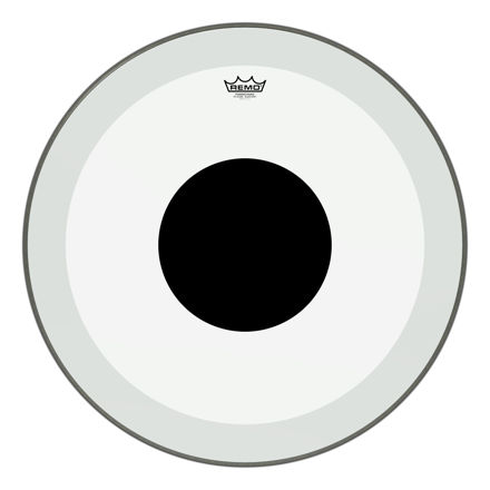 Remo 26" Powerstroke 3 Clear No Stripe Top Black Dot Basstromme