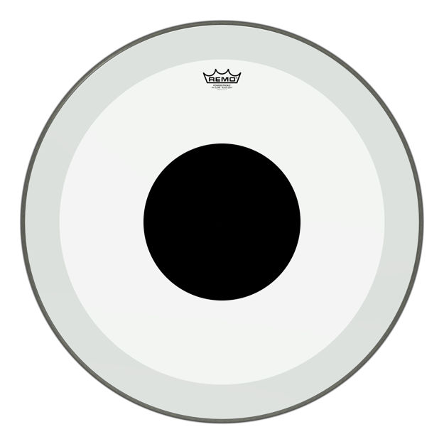 Remo 26" Powerstroke 3 Clear No Stripe Top Black Dot Basstromme
