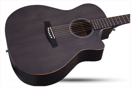 Schecter Deluxe Acoustic Satin See Thru Black