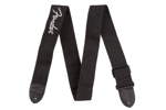 Fender® Black Polyester Logo Straps