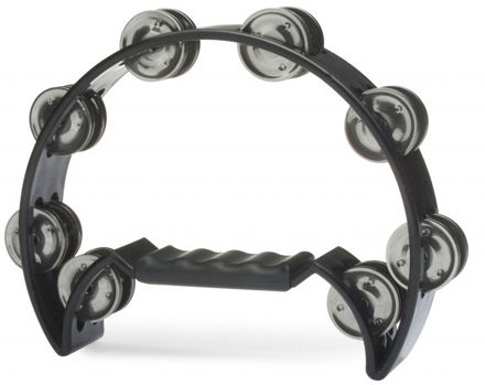 STAGG TAB-2-BK sort Tamburin halvmåne