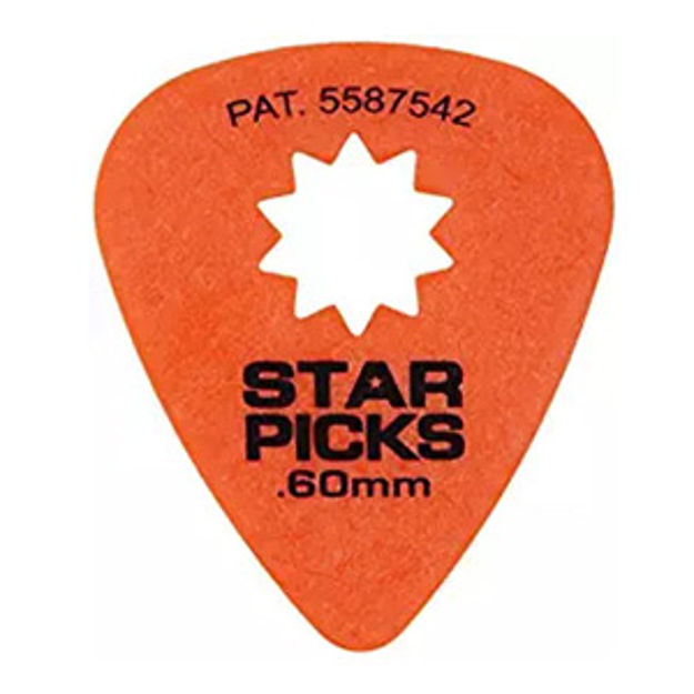 STAR PICKS BLISTER PACK (12PCS) .60MM ORANGE