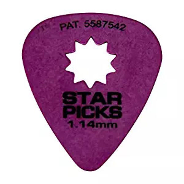 STAR PICKS BLISTER PACK (12PCS) 1.14MM PURPLE