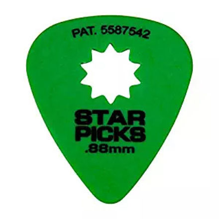 STAR PICKS BLISTER PACK (12PCS) .88MM GREEN