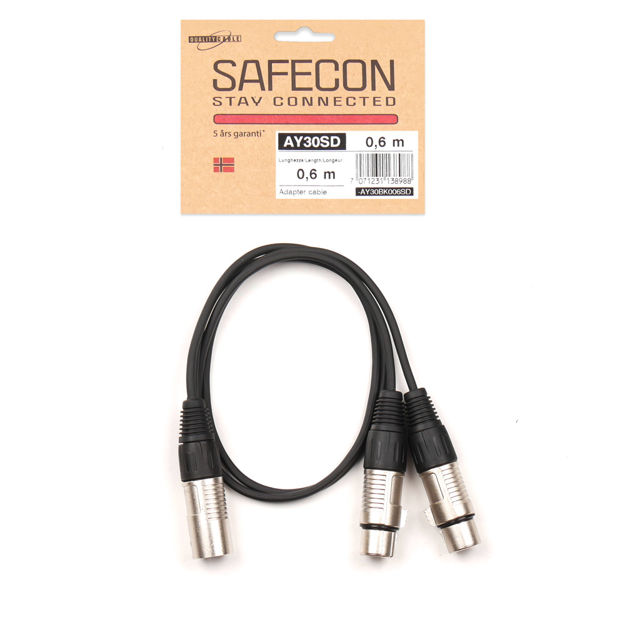 SAFECON AY30 SD 0,6M XLR-M/2x XLR-F