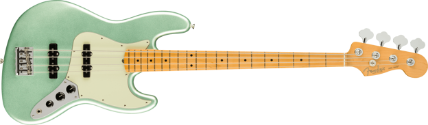 Fender American Professional II Jazz Bass®, Maple Fingerboard, Mystic Surf Green