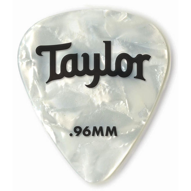 Taylor Celluloid 351 Picks, White Pearl, 0.96mm, 12-Pack