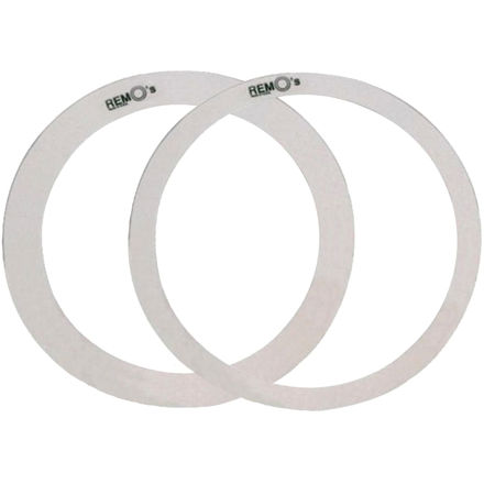 Remo Rem-O Rings, 14" Dia, 1" + 1.5" Widths (1pc Ea), 10-Mil Hazy Film, Packaged With Header Card