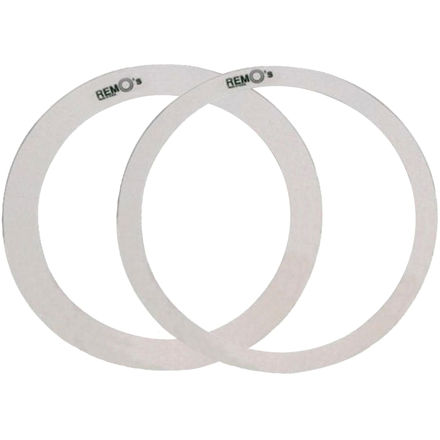 Remo Rem-O Rings, 14" Dia, 1" + 1.5" Widths (1pc Ea), 10-Mil Hazy Film, Packaged With Header Card