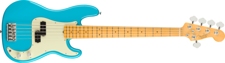 Fender American Professional II Precision Bass® V, Maple Fingerboard, Miami Blue