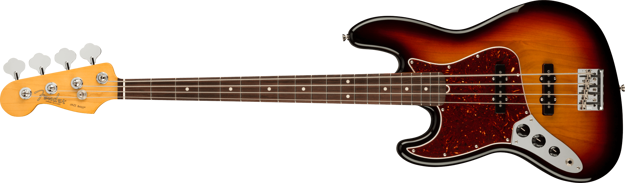 Fender American Professional II Jazz Bass® Left-Hand, Rosewood Fingerboard, 3-Color Sunburst