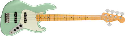 Fender American Professional II Jazz Bass® V, Maple Fingerboard, Mystic Surf Green